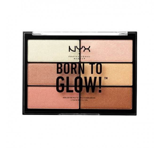 Палетка для контурування обличчя NYX Born To Glow Highlighting Palette (6 відтінків)