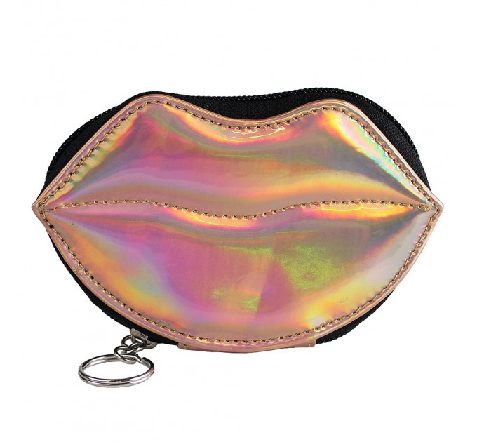 Косметичка NYX Cosmetics Rose Gold Lips Vinyl Shiny Makeup Small Bag на молнии