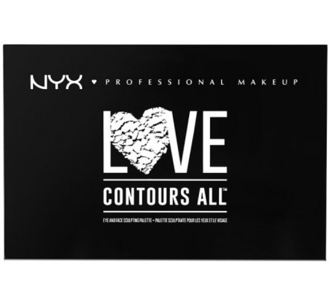 Палетка для контурування NYX Love Contours All Palette (тіні для повік + пудра для брів + хайлайтер + пудра для контурингу)