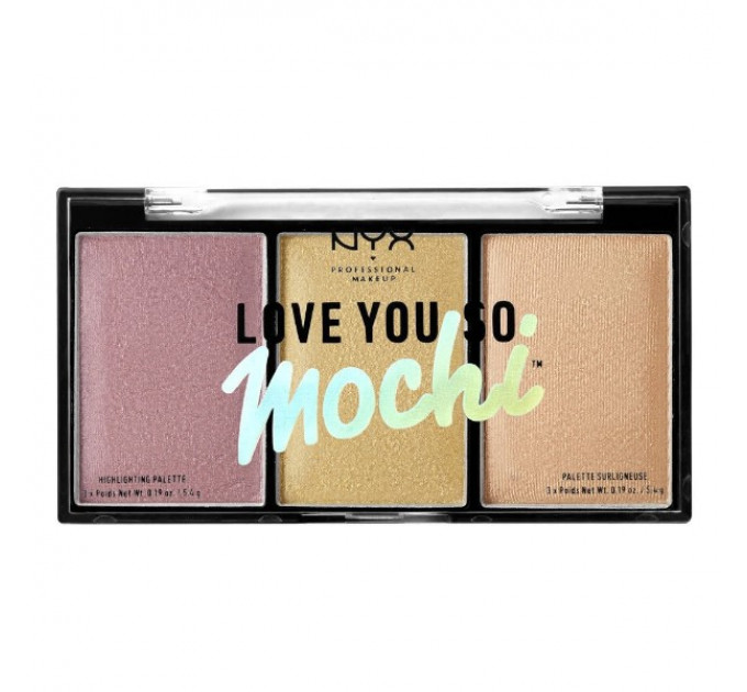 Палітра хайлайтеров NYX Cosmetics Love You So Mochi highlighting palette (3 відтінки)