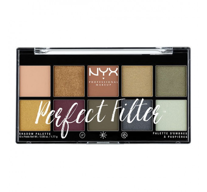 Палетка теней NYX Perfect Filter Shadow Palette Olive You (10 оттенков)