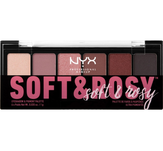 Палитра теней NYX Cosmetics Soft Rosy Eyeshadow Palette (6 оттенков)