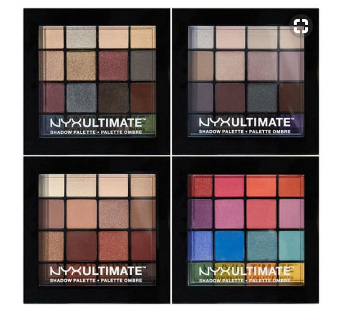 Палітра тіней для очей NYX Cosmetics Ultimate Shadow Palette (12 и 16 відтінків)