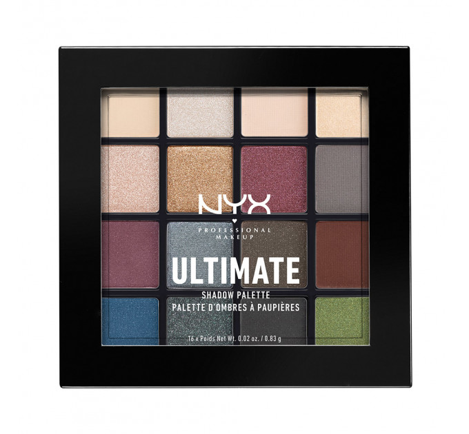 NYX Professional Makeup Ultimate Shadow Palette - 01 Smokey & Highlight Палетка теней 