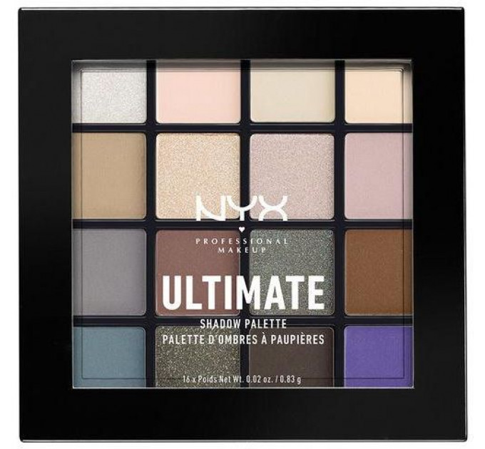 NYX Professional Makeup Ultimate Shadow Palette - 02 Cool Neutrals Палетка тіней