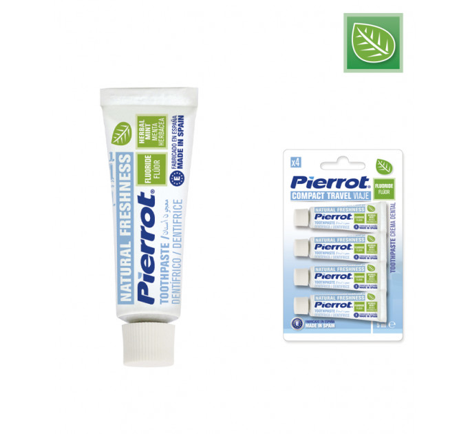 Зубная паста с мятой и фтором для путешествий FUSHIMA Pierrot Natural Freshness Travel Toothpaste