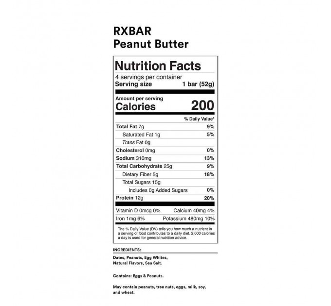 RXBAR Протеиновый батончик Арахисовое Масло (1 батончик)