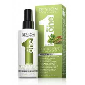 Спрей-уход с ароматом зеленого чая Revlon Uniq One All in One Hair Treatment Green Tea