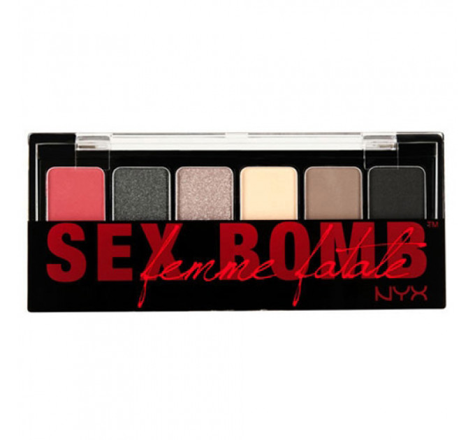 Палітра тіней NYX Cosmetics The Sex Bomb Shadow Palette (6 відтінків)