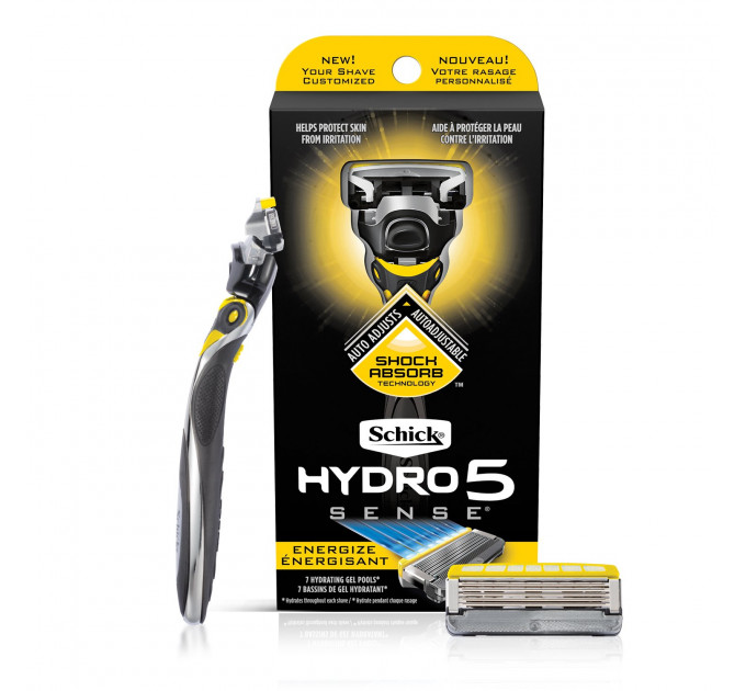 Станок для гоління для чоловіків Schick Hydro 5 Sense Energize + 2 картриджа