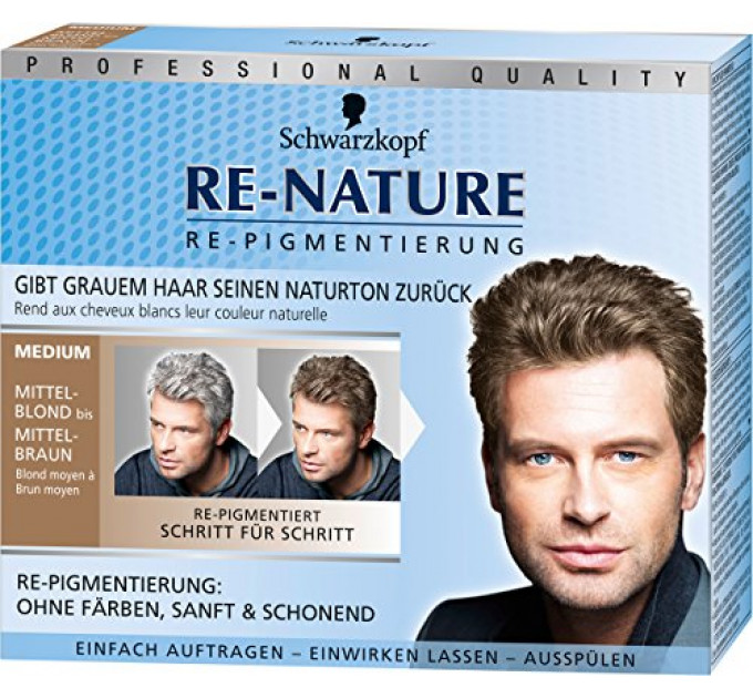 Крем-восстановитель пегрмента для волос Schwarzkopf RE-NATURE Re-Pigmentierung für Männerhaar для мужчин