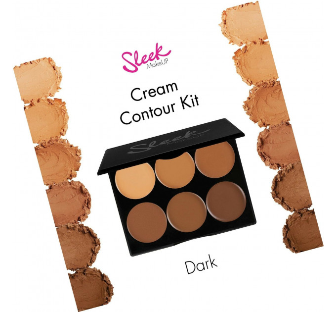 Набір для контурінга обличчя Sleek Make Up - Cream Contour Kit -Dark Contouring Highlighting Kit