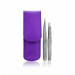 Набор пинцетов для бровей Tweezerman Petite Tweeze Set with Purple Case Set (3 предмета) 