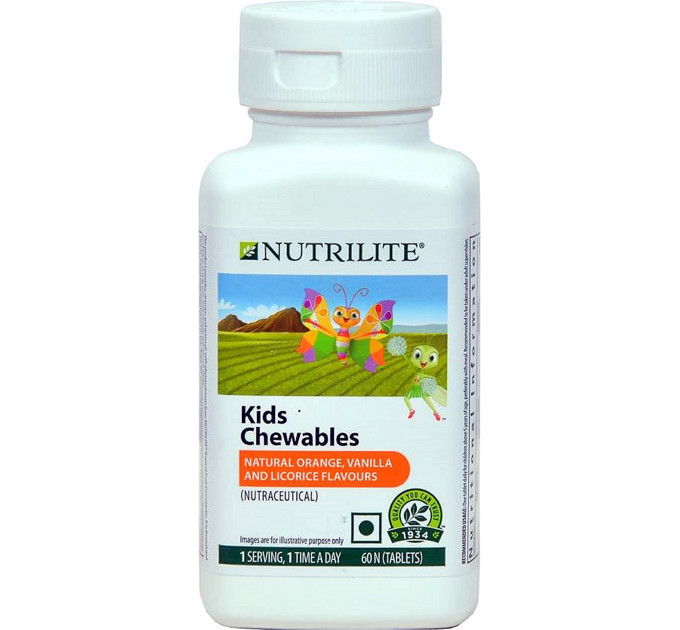 Мультивитамины для детей Жевательные таблетки Amway Nutrilite™ Kids Chewable Daily  (60 таб)