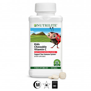 Жевательные таблетки с Витамином С Amway Nutrilite™ Kids Chewable Vitamin C 180 таблеток 