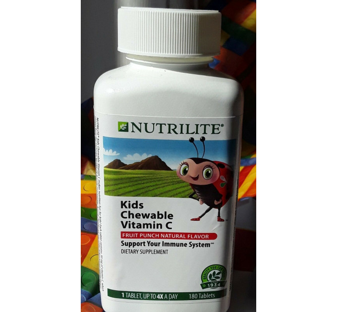 Жувальні таблетки з вітаміном С Nutrilite ™ Kids Chewable Vitamin C, 180 таблеток