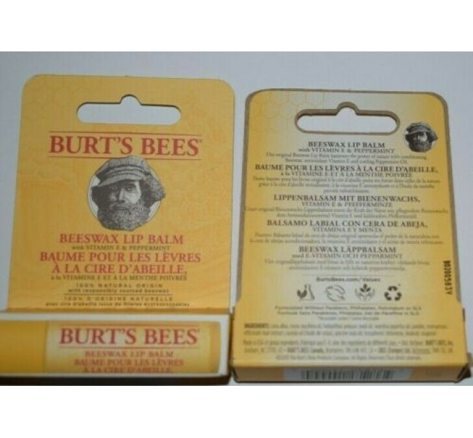 Зволожуючий бальзам для губ Burt's Bees Beeswax Lip Balm оригінал