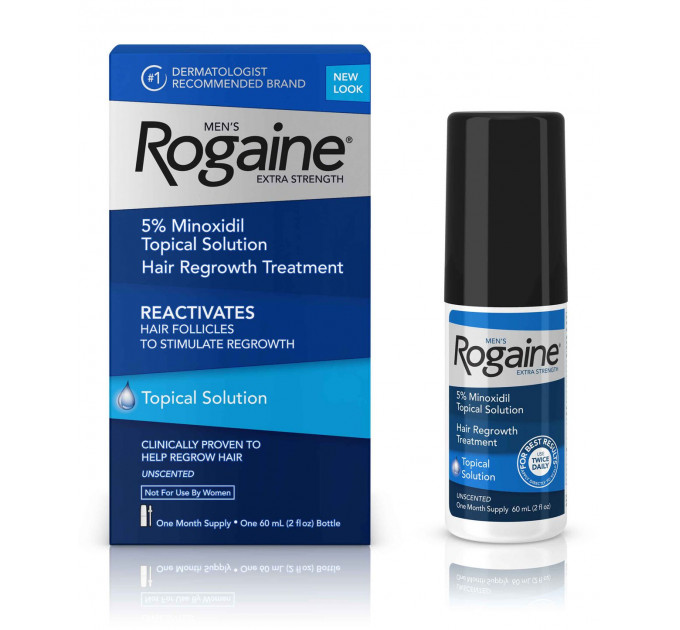Раствор миноксидила для роста волос и бороды Rogaine Minoxidil 5% 60 мл (срок годности апрель 2024)