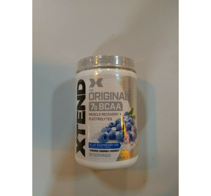 Амінокислоти з розгалуженим ланцюгом Scivation Xtend Original BCAA Powder Blue Raspberry Ice зі смаком ожинового морозива, 30 порцій
