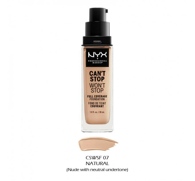 NYX CAN'T STOP WON'T STOP FULL COVERAGE FOUNDATION Тональная основа 