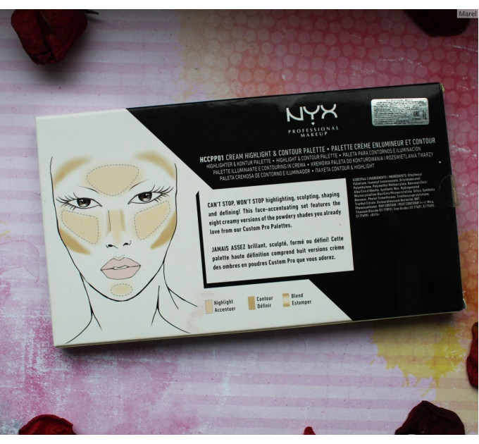 NYX Highlight & Contour Cream Pro Palette HCCPP 01 Палітра для контурирования лица Кремова