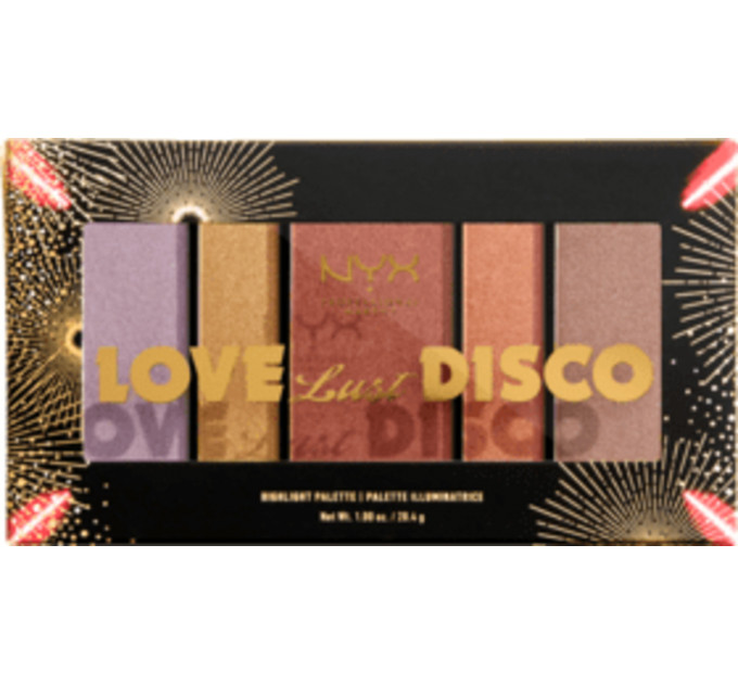 Палетка хайлайтеров NYX Cosmetics Love Lust Disco Mystic Gems (5 оттенков)