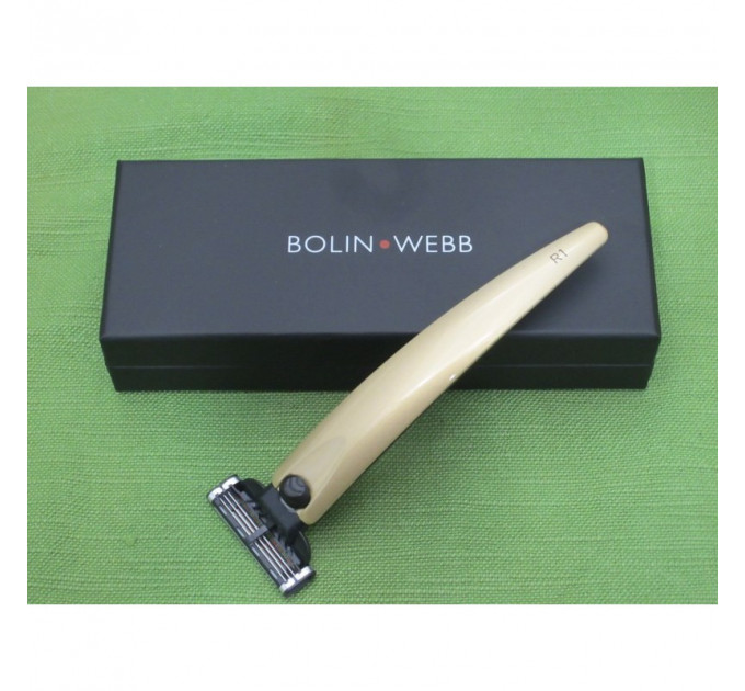 Bolin Webb R1 Mach3 Razor Gold Бритва в подарунковій коробці + 1 змінна касета