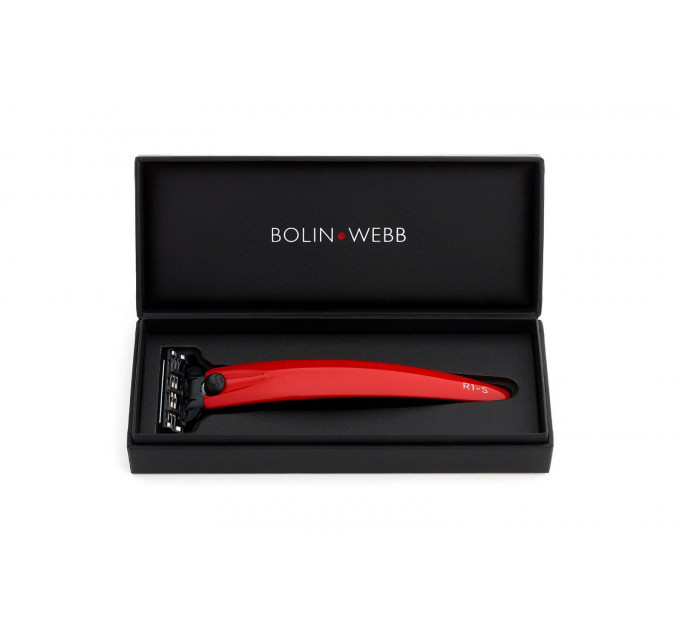 Bolin Webb R1-S Mach3 Razor, Red Бритва в подарунковій коробці + 1 змінна касета
