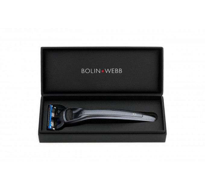 Bolin Webb X1 Fusion ProGlide Razor, Eiger Grey Бритва в подарунковій коробці + 1 змінна касета