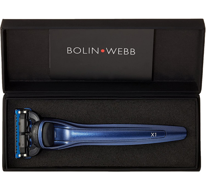 Bolin Webb X1 Fusion ProGlide Razor, Ocean Blue Бритва  в подарочной коробке + 1 сменная кассета