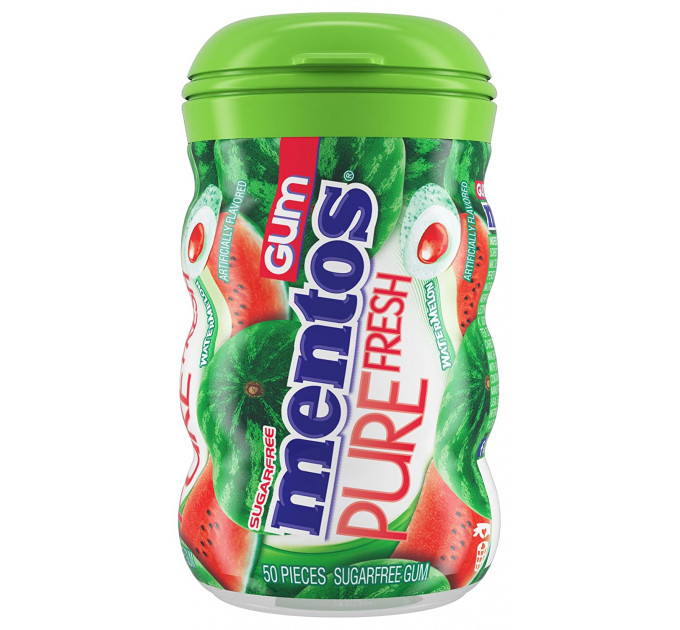 Жевательная резинка Mentos Pure Fresh без сахара с ксилитом, арбуз, 50 шт в банке