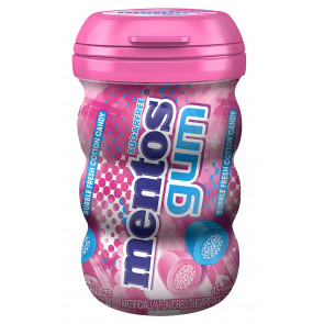 Жевательная резинка со вкусом сладкой ваты Mentos Sugar-Free Chewing Gum, Bubble Fresh Cotton Candy (45 штук в банке)