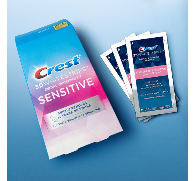 Набір для відбілювання чутливих зубів Crest 3D Whitestrips Sensitive 28 полосок