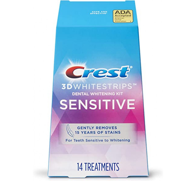 Набір для відбілювання чутливих зубів Crest 3D Whitestrips Sensitive 28 полосок