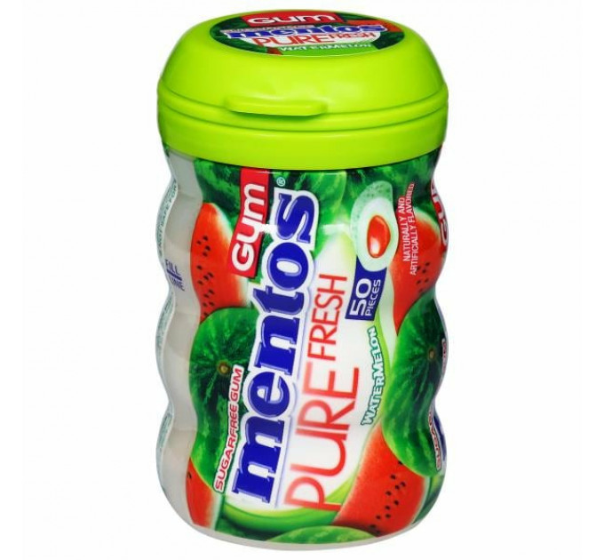 Жевательная резинка Mentos Gum без сахара 4 вкуса фруктово-мятный микс 4 банки по 50 драже