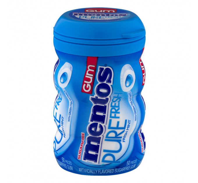 Жевательная резинка Mentos Pure Fresh свежая мята без сахара 50 драже