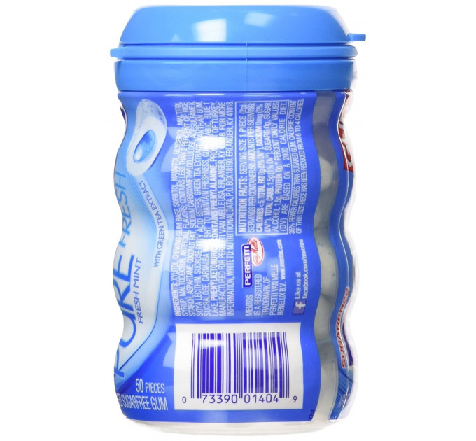 Жевательная резинка Mentos Pure Fresh свежая мята без сахара 50 драже