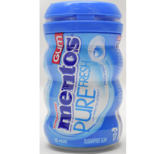Жевательная резинка Mentos Pure Fresh свежая мята без сахара 50 драже