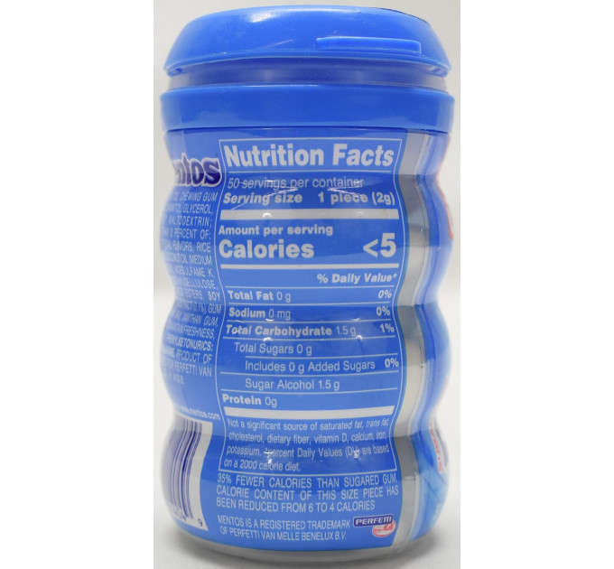 Жевательная резинка Mentos Pure Fresh свежая мята без сахара 50 драже