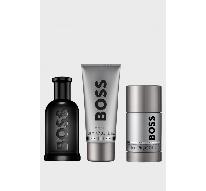 Подарунковий набір чоловічої парфумерії BOSS Bottled Parfum (туалетна вода 100 мл + гель для душу 100 мл + дезодорант 75 мл)