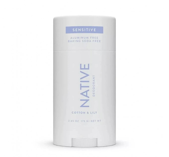 Органічний дезодорант Native Sensitive для чутливої шкіри аромат Бавовна та Лілія 75 г