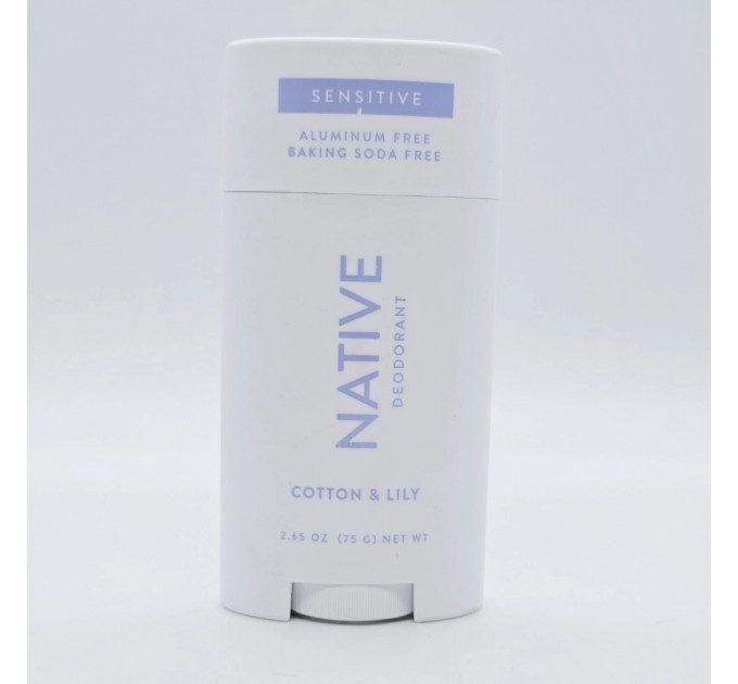 Органічний дезодорант Native Sensitive для чутливої шкіри аромат Бавовна та Лілія 75 г