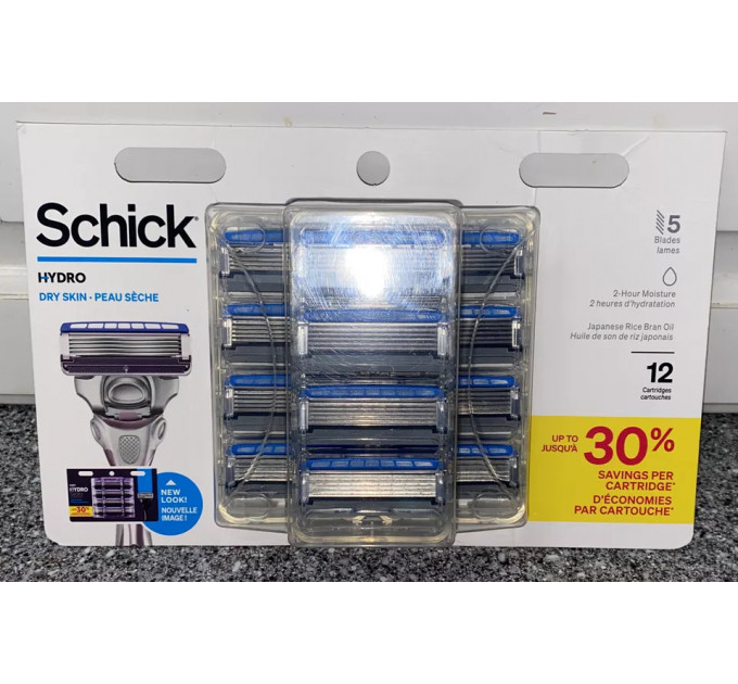 Змінні леза для станка Schick Hydro 5 Sense Hydrate 12 шт