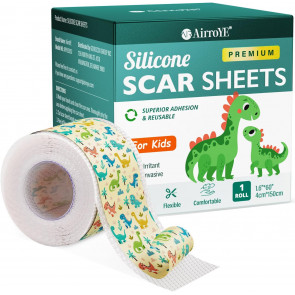 Пластир силіконовий від рубців AirroYE Dino 4×150 см для дітей