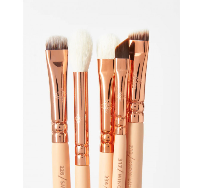 Набір пензлів для макіяжу ZOEVA Rose Gold Vol.2 (8 пензлів та косметичка)