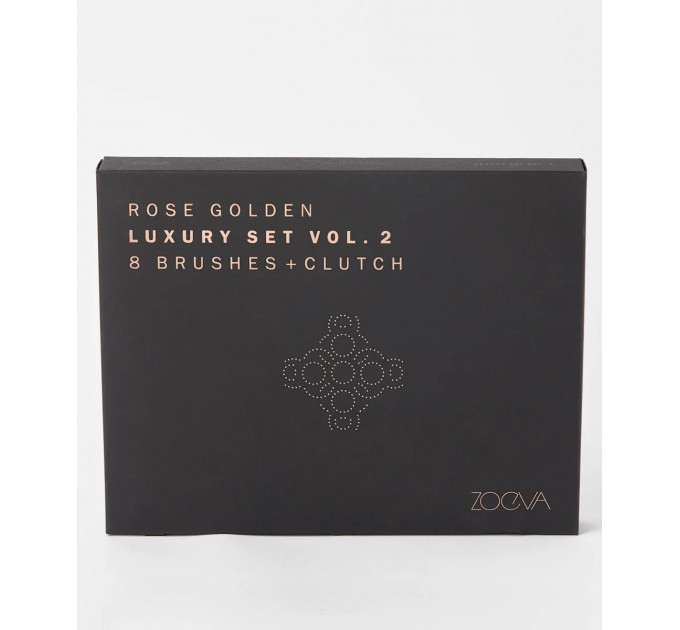 Набір пензлів для макіяжу ZOEVA Rose Gold Vol.2 (8 пензлів та косметичка)