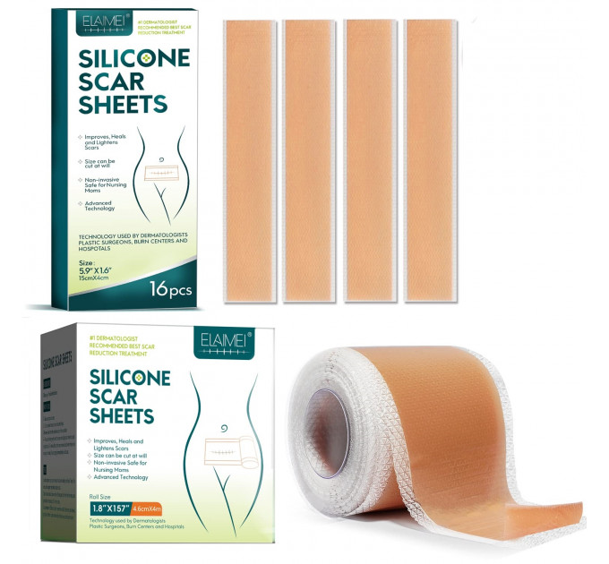 Два комплекта пластырей Elaimei в рулоне 4,6 см х 4 м и полосками 15x4 см