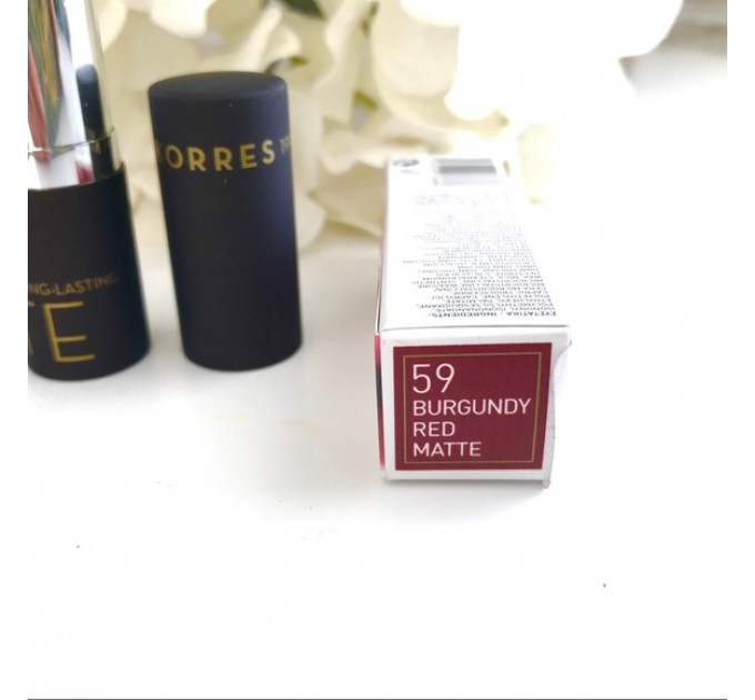 Матова губна помада Korres 59 Burgundy Red 3,5 г