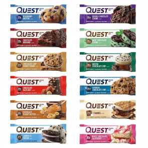 Набір протеїнових батончиків Quest Nutrition 12 шт х 60 грам мікс різних смаків