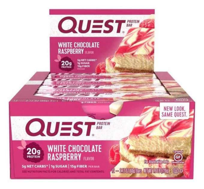 Набір протеїнових батончиків Quest Nutrition 12 шт х 60 грам мікс різних смаків
